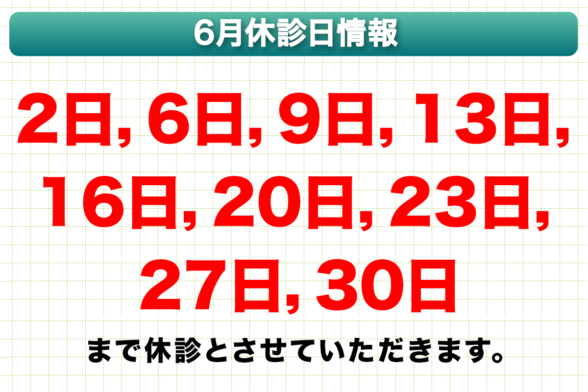 6月休診日情報